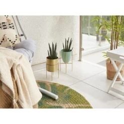 Beliani Plantenbak Voor Buiten LEFKI - Groen Ijzer -Bekend Tuinmeubelen Winkel 065babc08d504032b2a90cbbb8bbe18b