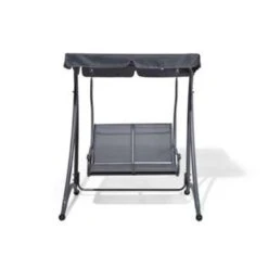 Beliani Schommelbank TESERO - Grijs Staal -Bekend Tuinmeubelen Winkel 08e830153750415bbb0dbce24ef08ae1