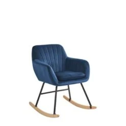 Beliani Schommelstoel LIARUM - Blauw Fluweel 8 Beliani Schommelstoel LIARUM - Blauw Fluweel -Bekend Tuinmeubelen Winkel 1000001749 0102