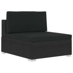 VidaXL 3-delige Loungeset Met Kussens Poly Rattan Zwart -Bekend Tuinmeubelen Winkel 1000002809 0102