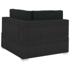 VidaXL 3-delige Loungeset Met Kussens Poly Rattan Zwart -Bekend Tuinmeubelen Winkel 1000002809 0103