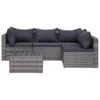 VidaXL 5-delige Loungeset Met Kussens Poly Rattan Grijs 1 VidaXL 5-delige Loungeset Met Kussens Poly Rattan Grijs -Bekend Tuinmeubelen Winkel 1000002811