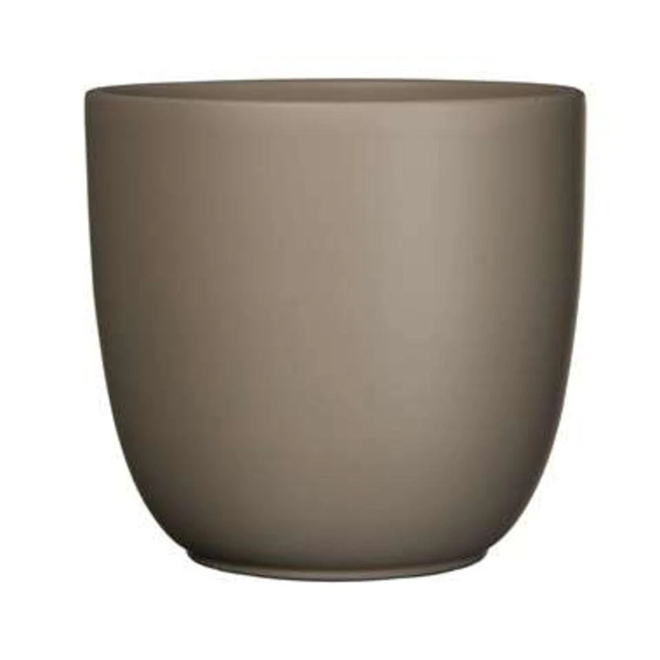 Mica Decorations Bloempot - Taupe Bruin - Mat - Keramiek - 28 X 25 Cm 3 Mica Decorations Bloempot - Taupe Bruin - Mat - Keramiek - 28 X 25 Cm
