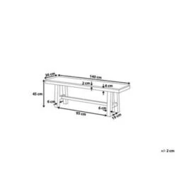 Beliani Tuintafelset SCANIA - Lichte Houtkleur Acaciahout -Bekend Tuinmeubelen Winkel 1000003833 0103