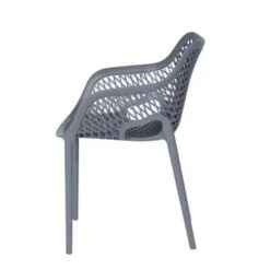 Garden Impressions Air XL Kunststof Tuinstoel Donker Grijs - 2 Stuks -Bekend Tuinmeubelen Winkel 1000003926 0104