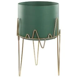 Beliani Plantenbak Voor Buiten KALANDRA - Groen Ijzer