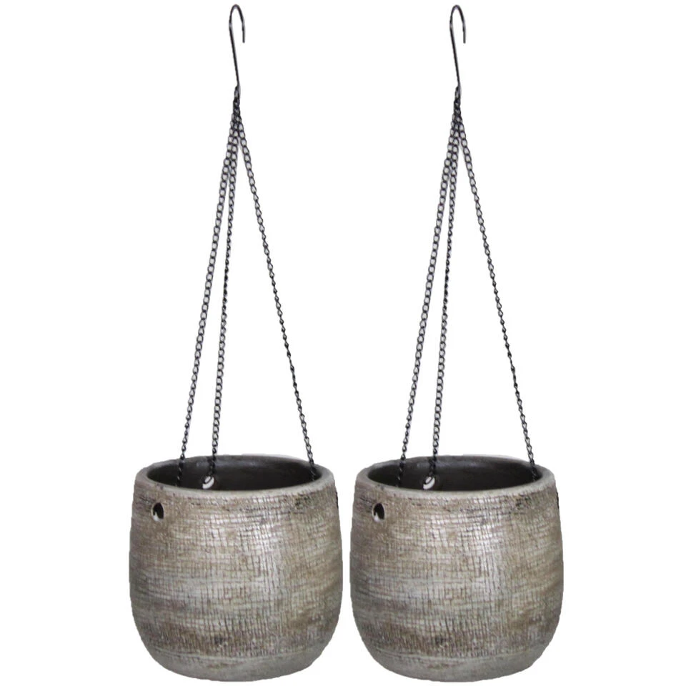 Floran Bloempot - Hangend - Industrieel Wit - 18 Cm 4 Floran Bloempot - Hangend - Industrieel Wit - 18 Cm - Afbeelding 2