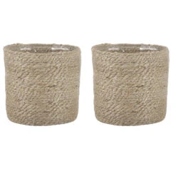 Mica Decorations Plantenpot - Rotan - Bruin - Plantenmand - 16 X 16 Cm 7 Mica Decorations Plantenpot - Rotan - Bruin - Plantenmand - 16 X 16 Cm -Bekend Tuinmeubelen Winkel 1000005237 0103