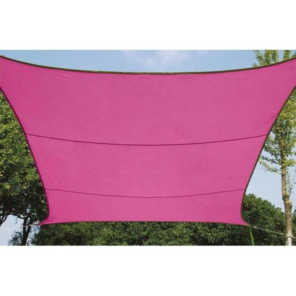Velleman Schaduwdoek Vierkant 3,6x3,6m Fuchsia Metset 4 Velleman Schaduwdoek Vierkant 3,6x3,6m Fuchsia Metset - Afbeelding 2