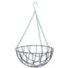 Nature Hanging Basket - Metaaldraad - Donkergroen - 13 X 25 X 25 Cm -Bekend Tuinmeubelen Winkel 1000008210