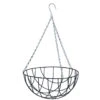 Nature Hanging Basket - Metaaldraad - Donkergroen - 16 X 30 X 30 Cm -Bekend Tuinmeubelen Winkel 1000008214
