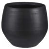 Mica Decorations Plantenpot - Zwart - Mat - Keramiek - 29 X 25 Cm -Bekend Tuinmeubelen Winkel 1000012837