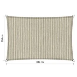 Shadow Comfort Rechthoek 2x4m Sahara Sand Met Bevestigingsset