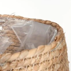 Mica Decorations Bloempot - Rotan - Naturel - Jute - 24 X 26 Cm -Bekend Tuinmeubelen Winkel 1000021635 0111