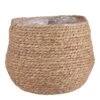Mica Decorations Bloempot - Rotan - Naturel - Jute - 24 X 26 Cm -Bekend Tuinmeubelen Winkel 1000021635
