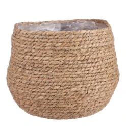 Mica Decorations Bloempot - Rotan - Naturel - Jute - 24 X 26 Cm