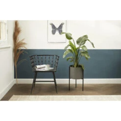 Lifa Living Lage Plantenbak Met Zwart Metalen Frame En Grijze Bak -Bekend Tuinmeubelen Winkel 1000025043 0102