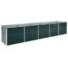 VidaXL Plantenbak Verhoogd 400x80x77 Cm Gegalvaniseerd Staal Groen