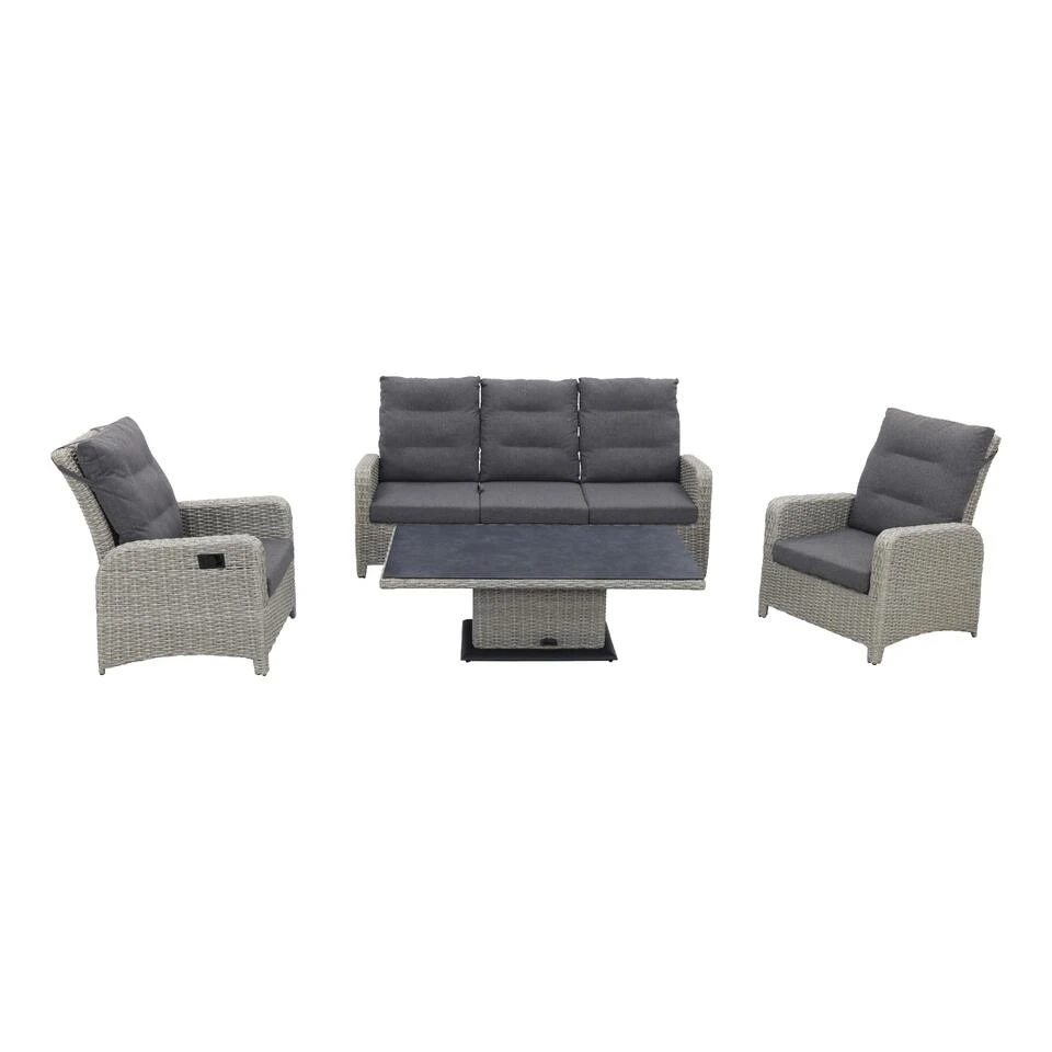 VDG Verstelbare Loungeset Hollywood - White Grey 3 VDG Verstelbare Loungeset Hollywood - White Grey