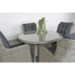 VDG Ronde Tuinset Torino / Felina - Paloma Grijs -Bekend Tuinmeubelen Winkel 1000031673 0102