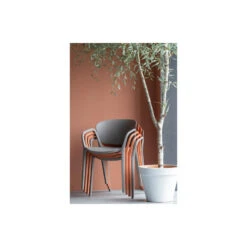WOOOD Tuinstoel Bent - Kunststof - Terra - Set Van 4 -Bekend Tuinmeubelen Winkel 1000033690 0102