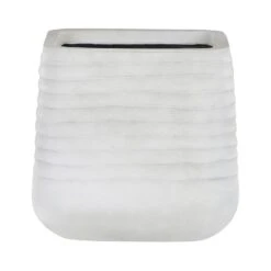 Beliani Plantenbak Voor Buiten PARIKIA - Wit Polyresin