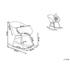 Beliani Schommelstoel HARMONY - Geel Polypropyleen -Bekend Tuinmeubelen Winkel 1000041319 0102