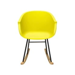 Beliani Schommelstoel HARMONY - Geel Polypropyleen -Bekend Tuinmeubelen Winkel 1000041319 0103