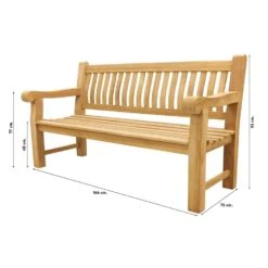 VDG Teakhouten Tuinbank Patrick XL - 166 Cm -Bekend Tuinmeubelen Winkel 1000045385 0101