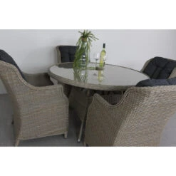 VDG Ronde Tuinset - Felina + King Dining Tuinstoel - Dessert -Bekend Tuinmeubelen Winkel 1000045694 0102