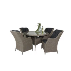 VDG Ronde Tuinset - Felina + King Dining Tuinstoel - Dessert