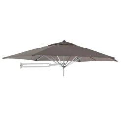 Easysol Muurparasol - Hexagonaal / Rond - 250 Cm Diameter - Taupe -Bekend Tuinmeubelen Winkel 1000045913 0102