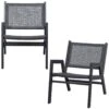 WOOOD Pem Fauteuil Outdoor - Aluminium - Zwart - Set Van 2 1 WOOOD Pem Fauteuil Outdoor - Aluminium - Zwart - Set Van 2 -Bekend Tuinmeubelen Winkel 1000047924