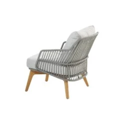 4-Seasons Sempre Loungestoel - Teak/Silver Grey (1 St.) -Bekend Tuinmeubelen Winkel 1000052970 0102