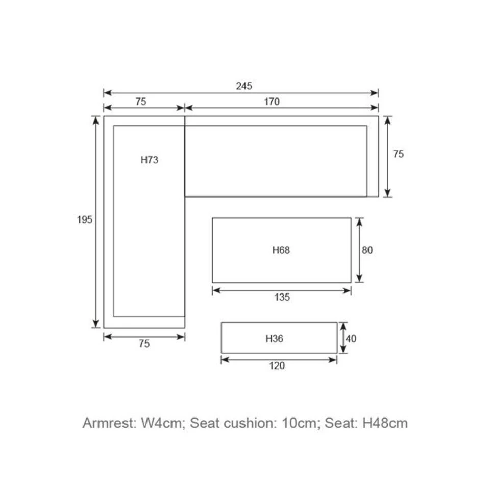 Garden Impressions Bari Lounge Diningset - 4 Delig - Wit 4 Garden Impressions Bari Lounge Diningset - 4 Delig - Wit - Afbeelding 2