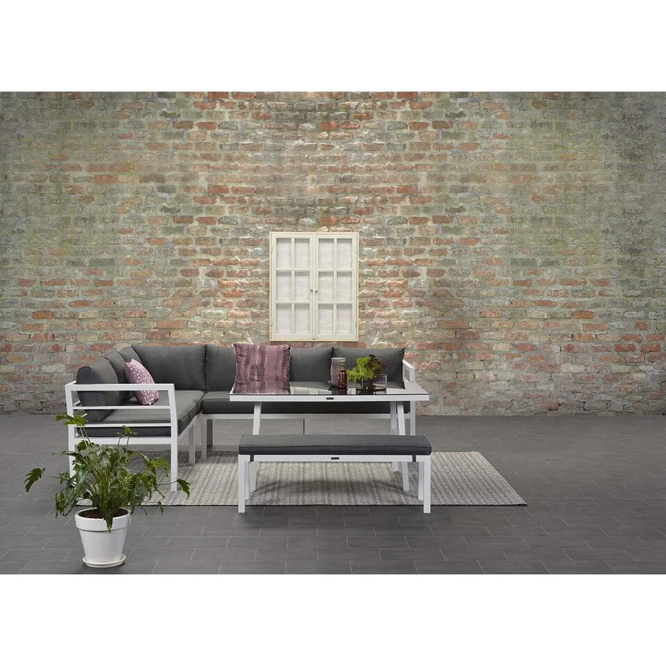Garden Impressions Bari Lounge Diningset - 4 Delig - Wit 5 Garden Impressions Bari Lounge Diningset - 4 Delig - Wit - Afbeelding 3