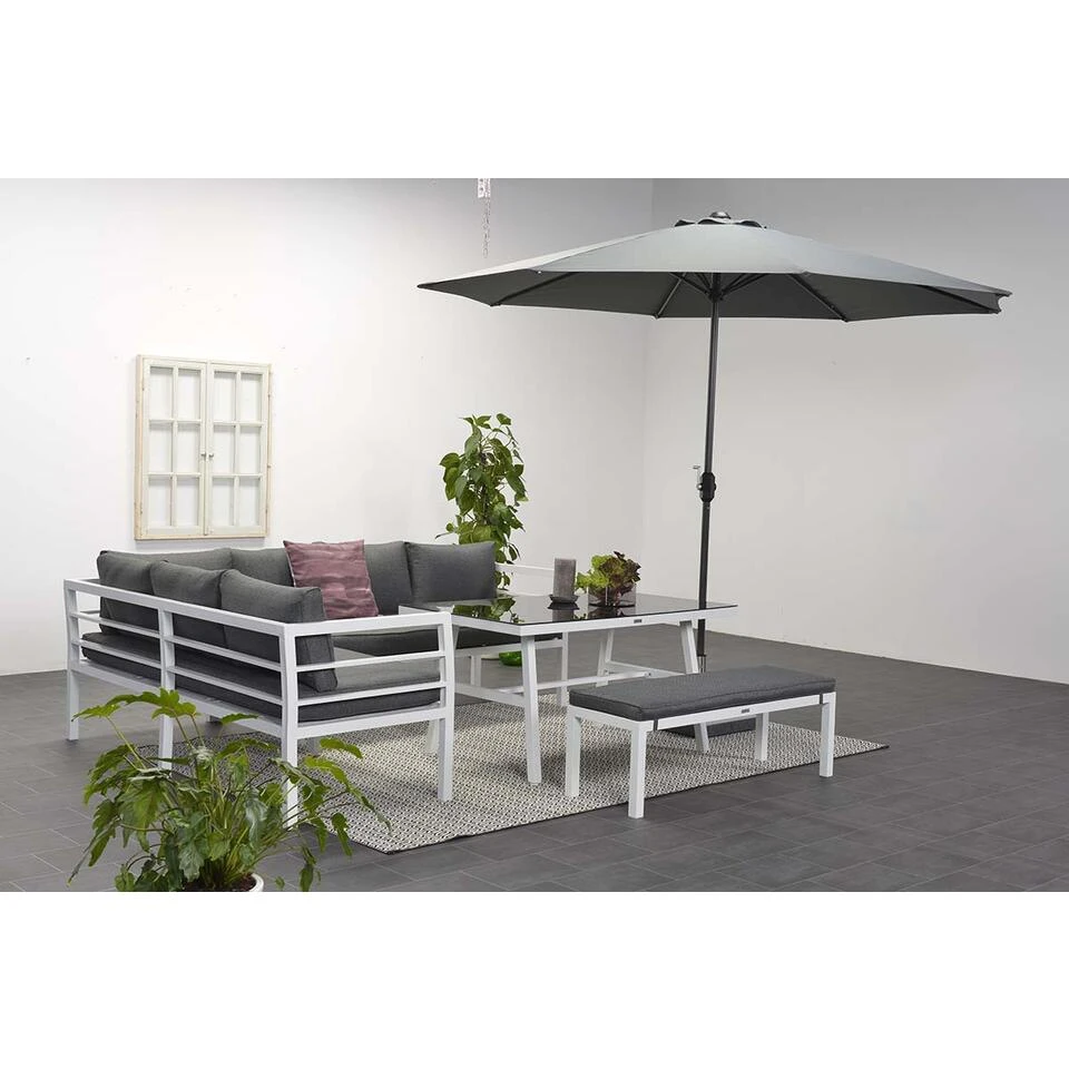 Garden Impressions Bari Lounge Diningset - 4 Delig - Wit 6 Garden Impressions Bari Lounge Diningset - 4 Delig - Wit - Afbeelding 4