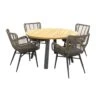 VDG Jasmine Naturel/Ambassador 130 Cm. Rond Tuinset - 5 Delig 2 VDG Jasmine Naturel/Ambassador 130 Cm. Rond Tuinset - 5 Delig -Bekend Tuinmeubelen Winkel 1000053131