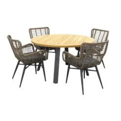 VDG Jasmine Naturel/Ambassador 130 Cm. Rond Tuinset - 5 Delig