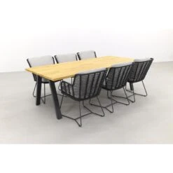 4 Seasons Fabrice Antraciet/Ambassador 240x100 Cm. Tuinset - 7 Delig -Bekend Tuinmeubelen Winkel 1000053186 0103