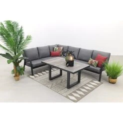 VDG Azoren/Darwin Lounge Dining Set - Antraciet - Links & Rechts -Bekend Tuinmeubelen Winkel 1000054731 0102