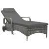 VidaXL Ligbed Met Wielen Poly Rattan Antraciet -Bekend Tuinmeubelen Winkel 1000056365