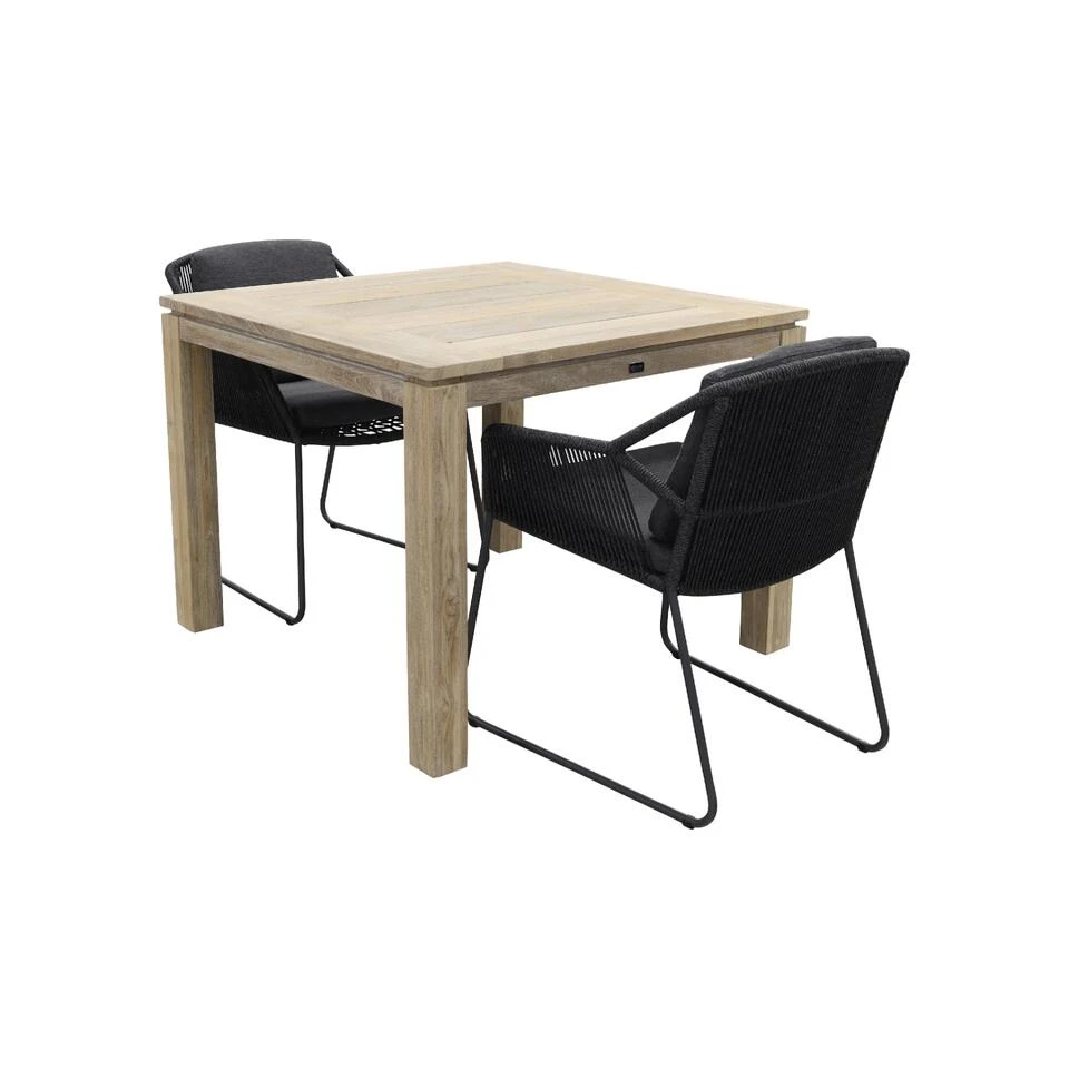 4 Seasons Accor Antraciet/Rome Grey 100 Cm. - Tuinset 3-delig 4 4 Seasons Accor Antraciet/Rome Grey 100 Cm. - Tuinset 3-delig - Afbeelding 2