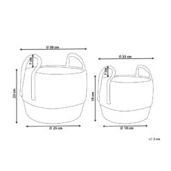 Beliani Bloempot Voor Binnen PALADJU - Natuurlijk Zeewier -Bekend Tuinmeubelen Winkel 1000065148 0102