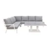 Rockford Aluminium Loungeset Wit 5-delig - Verstelbare Tafel -Bekend Tuinmeubelen Winkel 1000073154