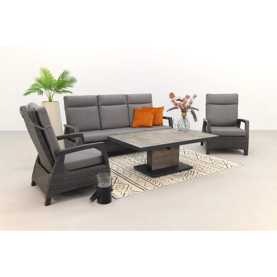 VDG Darwin/Jersey Deluxe Loungeset Verstelbaar - Antraciet 5 VDG Darwin/Jersey Deluxe Loungeset Verstelbaar - Antraciet - Afbeelding 3
