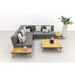 VDG Cordoba Loungeset Aluminium - Teak 4-delig -Bekend Tuinmeubelen Winkel 1000073168 0102