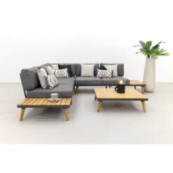 VDG Cordoba Loungeset Aluminium - Teak 4-delig -Bekend Tuinmeubelen Winkel 1000073168 0103