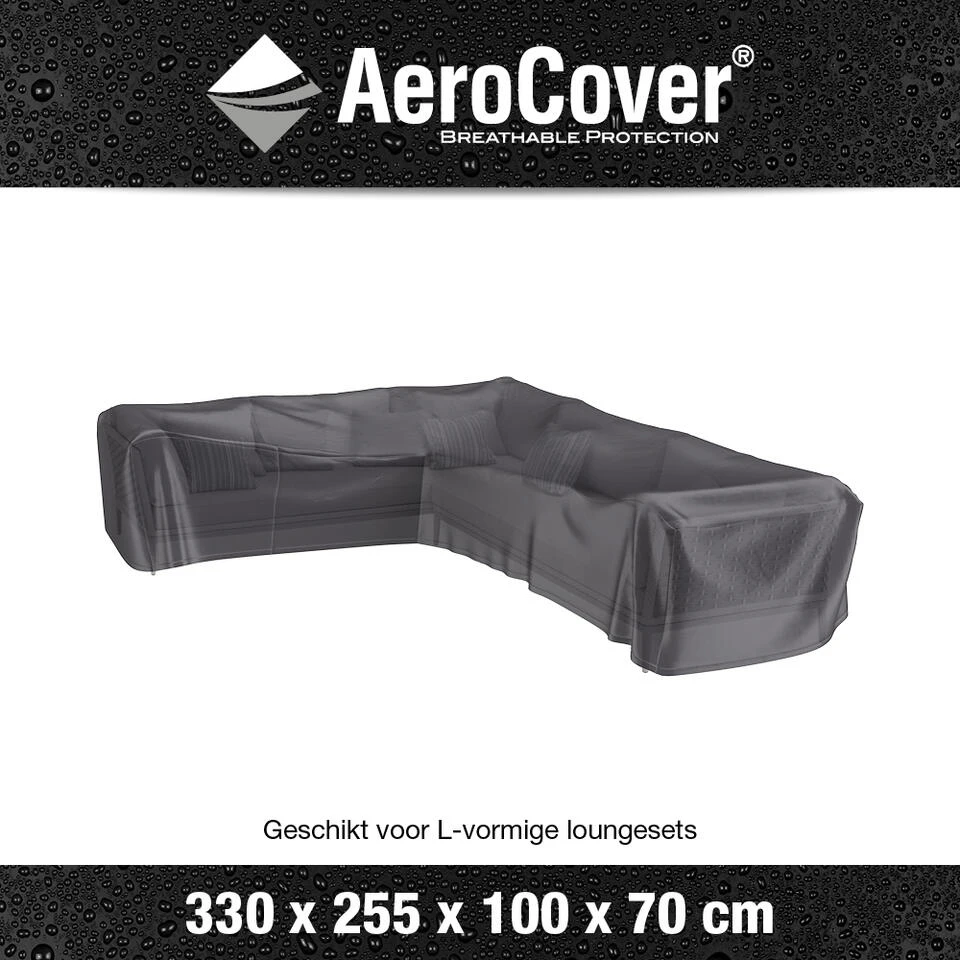Aerocover Loungesethoes L-vorm 330x255 Cm - Links 4 Aerocover Loungesethoes L-vorm 330x255 Cm - Links - Afbeelding 2