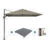 Platinum Voyager Zweefparasol T2 2,7x2,7 M. - Taupe Met Voet En Hoes -Bekend Tuinmeubelen Winkel 1000073326